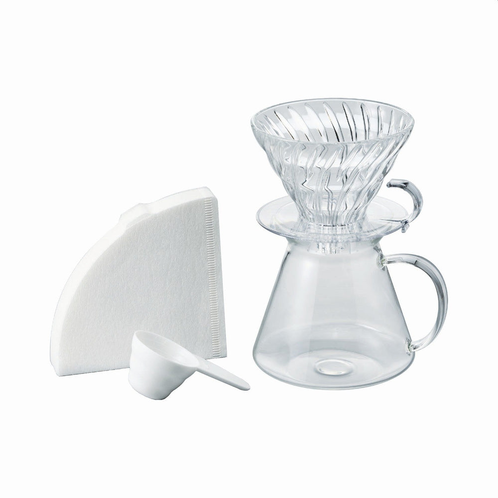 Simply Hario V60 Glass Brewing Kit (S-VGBK-02-T)