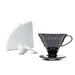 Hario V60 Coffee Dripper Set Transparent Black Size 02 (VD-02-TB-EU)