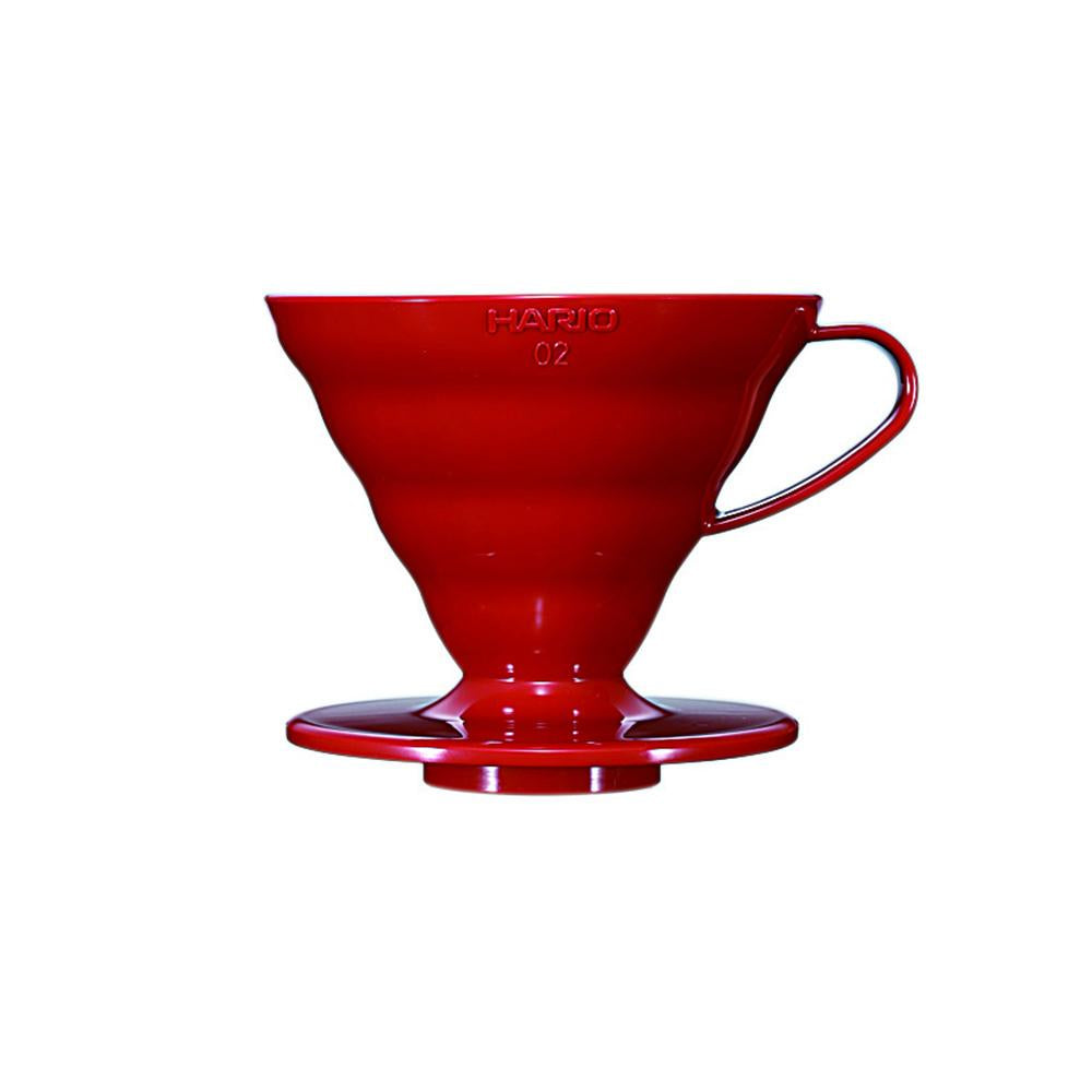 Hario V60 Plastic Coffee Dripper Red - Size 02 (VDR-02-R)